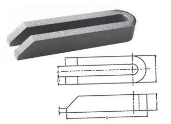 Плоский зажим с открытым концом