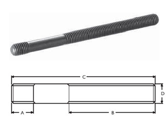 Шпильки для T Nuts Din - 6379